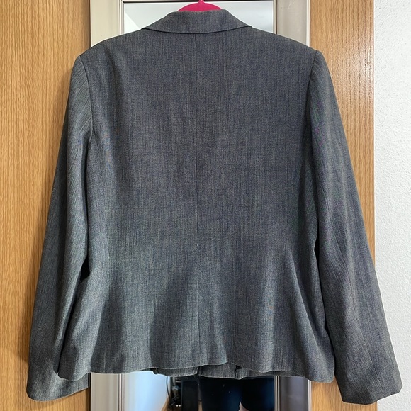 Rafaella size 16 black and white houndstooth zip up lined blazer 2 pockets - Picture 5 of 11